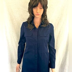 NWOT Utility Shirt / Dress Sz: 2 Navy Blue
